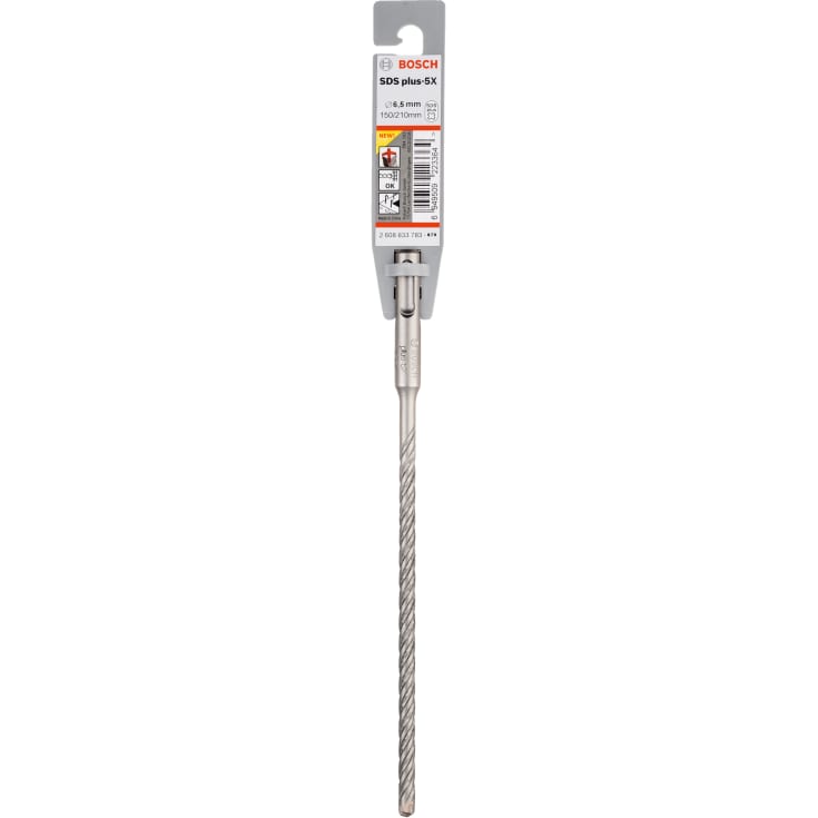 5 stk Bosch 4-skærs hammerbor SDS-plus-5X, 6,5x150/210 mm