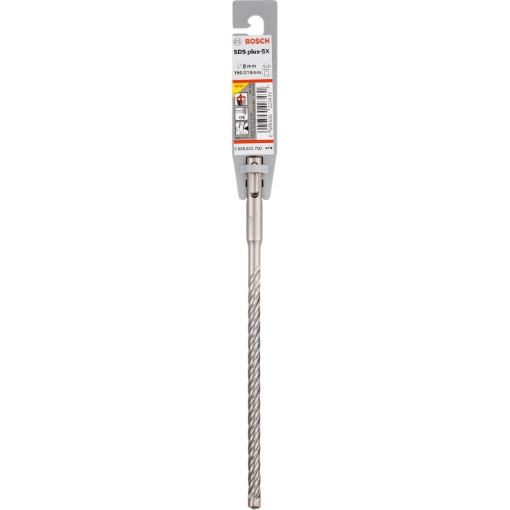 10 stk Bosch 4-skærs hammerbor SDS-plus-5X, 8x150/210 mm