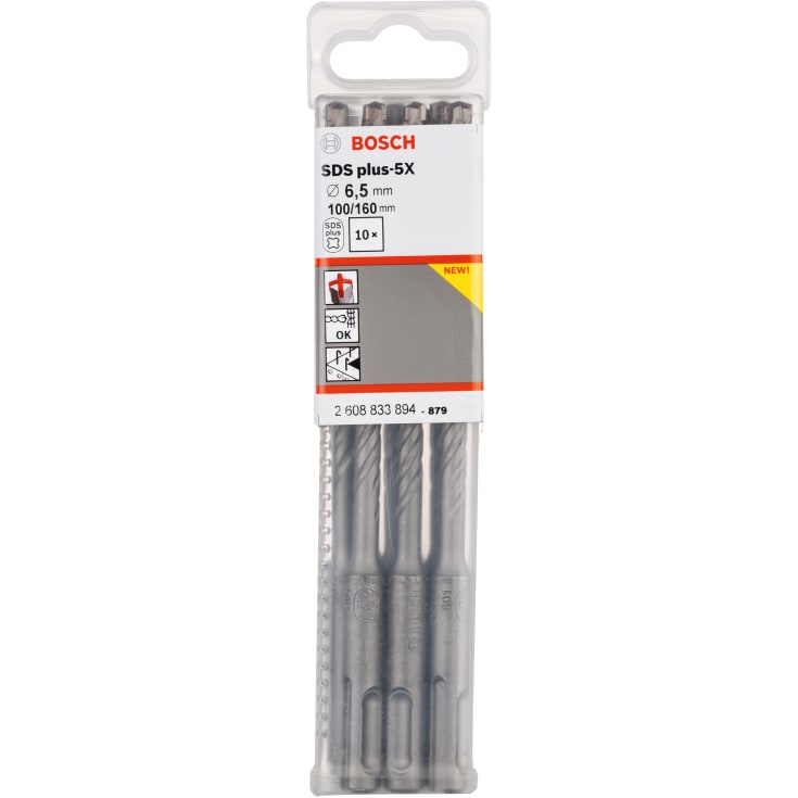 Bosch 4-skærs hammerbor SDS-plus-5X, 6,5X100/160 mm, 10 stk.