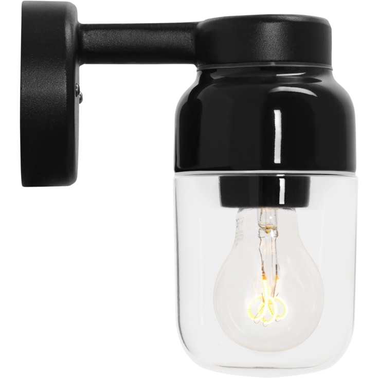 Ifö Electric Ohm væglampe, sort/klar