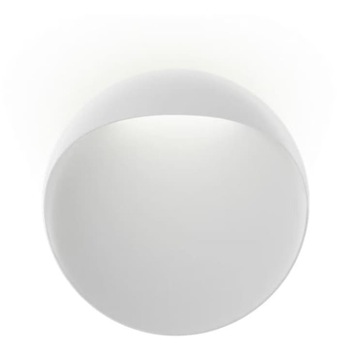 Louis Poulsen Flindt vägglampa utomhus, vit, Ø40 cm