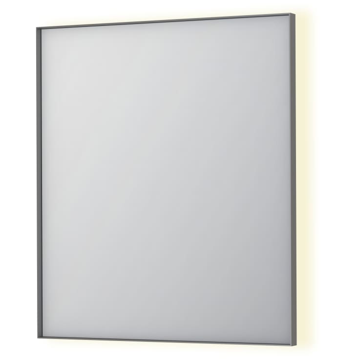 Sanibell Ink SP32 speil med lys, 70x80 cm, børstet rustfritt stål