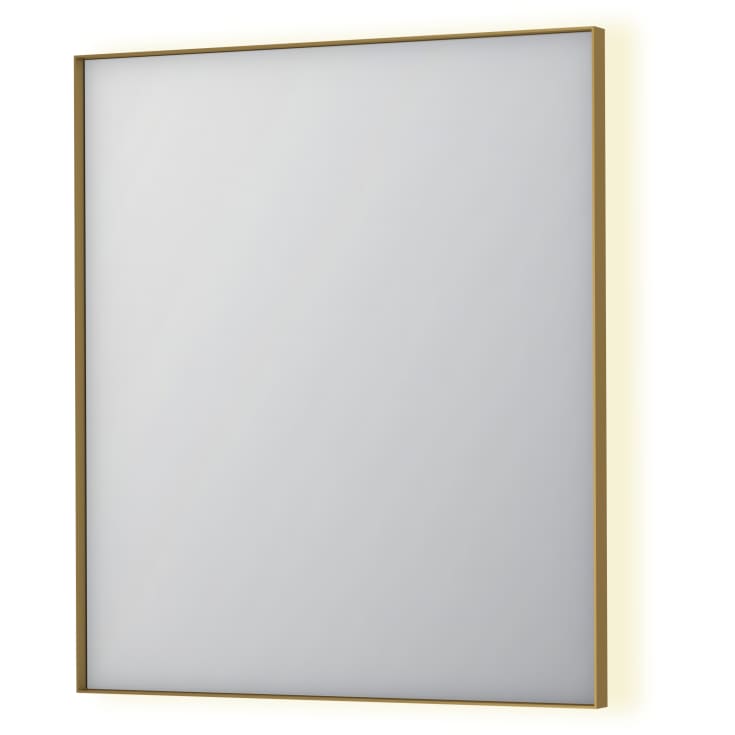 Sanibell Ink SP32 spegel med belysning, dimbar, 70x80 cm, borstad guld