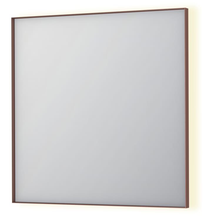 Sanibell INK SP32 LED spejl 80x80cm på børstet kobber ramme