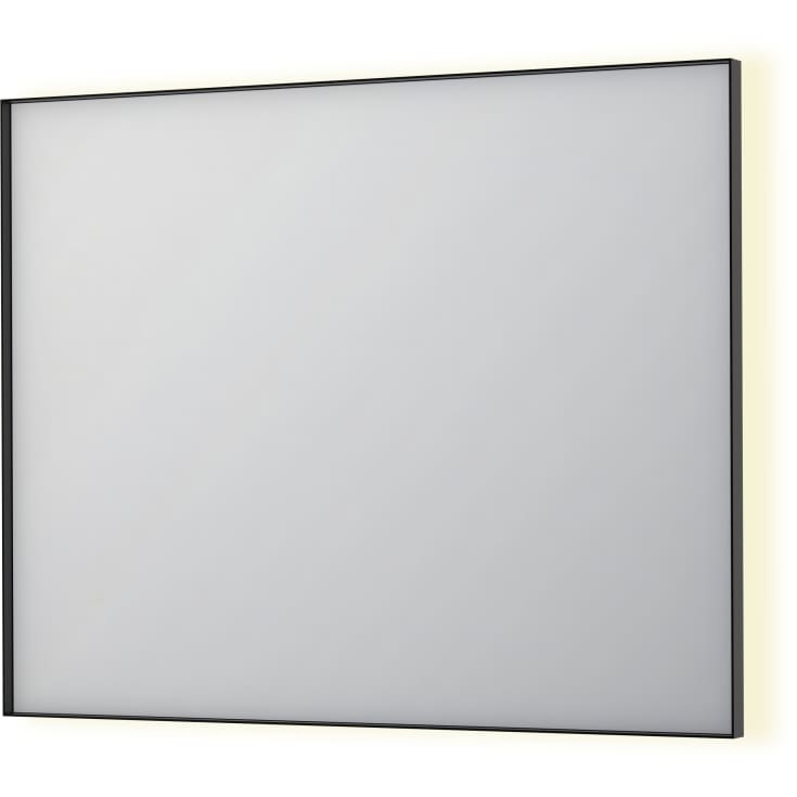 Sanibell INK SP32 LED spejl 100x80cm på børstet metal sort ramme
