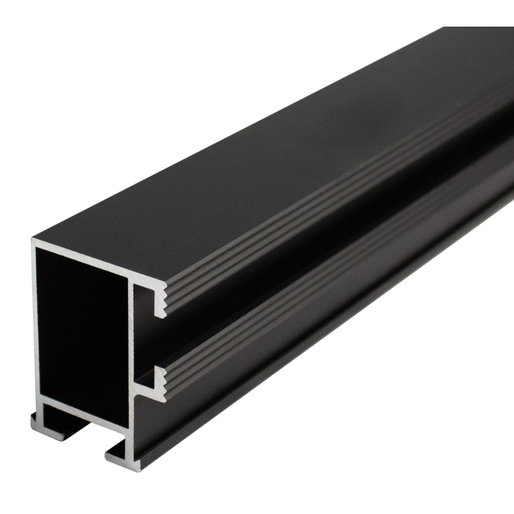 150 stk Bæreprofil 36x48x3300 mm sort aluminium