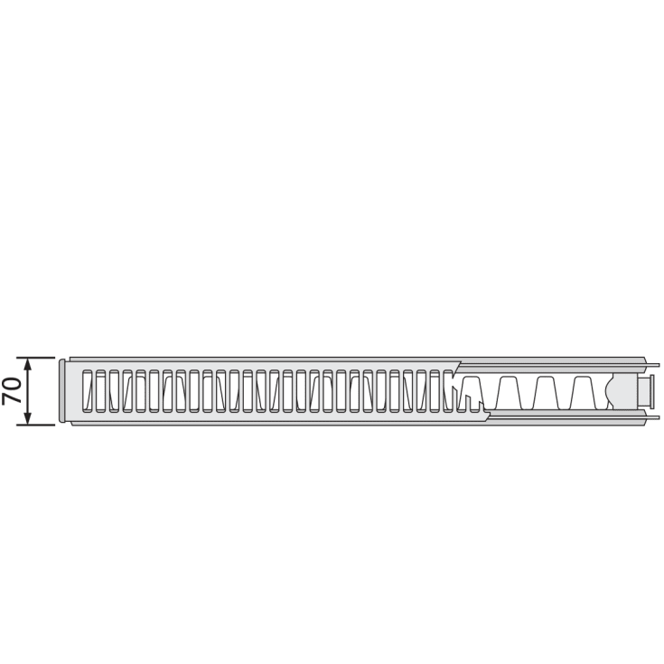 Purmo Compact C21 radiator, 60x120 cm - 15 m²