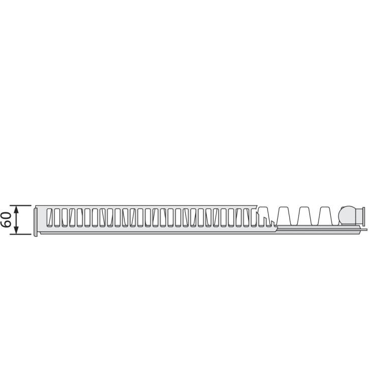 Purmo Compact C11 radiator, 30x40 cm - 2 m²