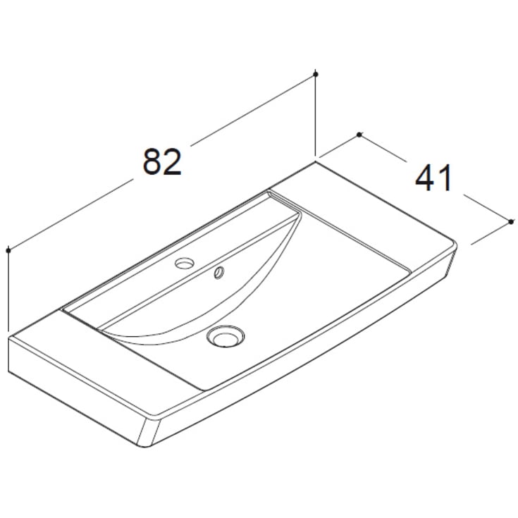 Dansani Cappella servant, 82x40,5 cm, hvit