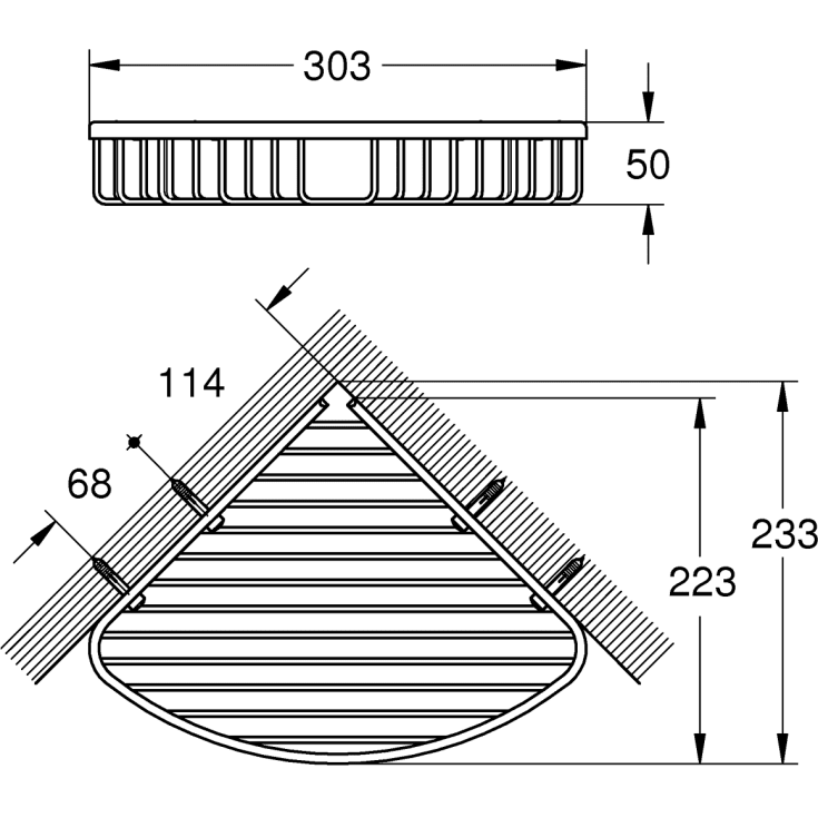 Grohe Rainshower Cosmopolitan brusehoved, Ø21 cm, krom
