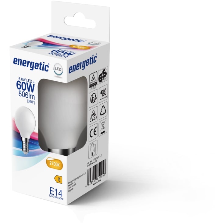 Nordlux E14 kronepære, 6,8W, 2700K