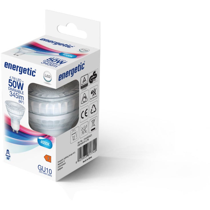 Nordlux GU10 spotpære, dæmpbar, 4,7W, 4000K