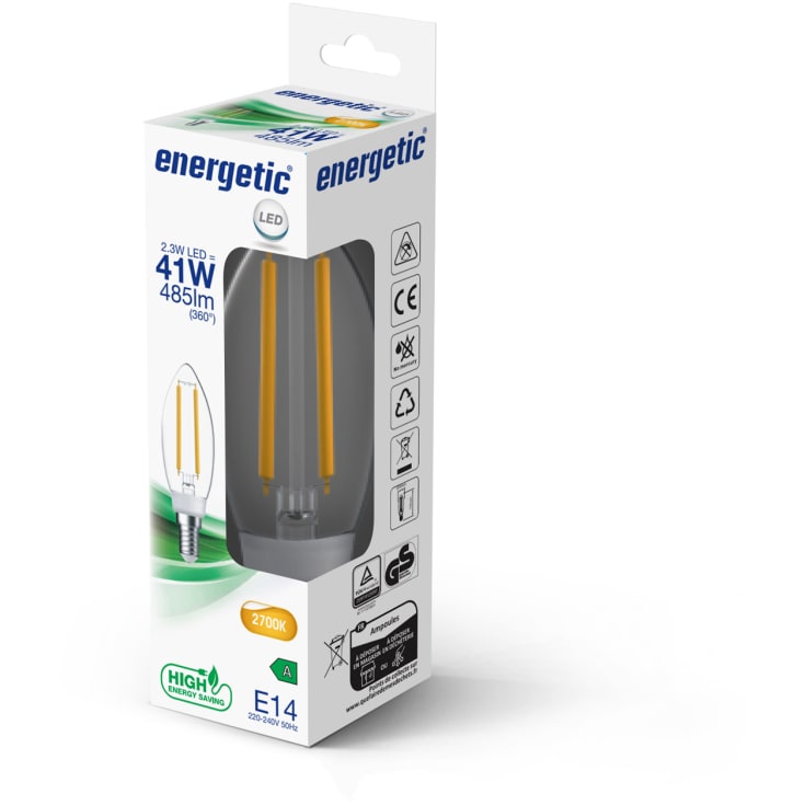 Nordlux E14 kertepære, 2,3W, 2700K