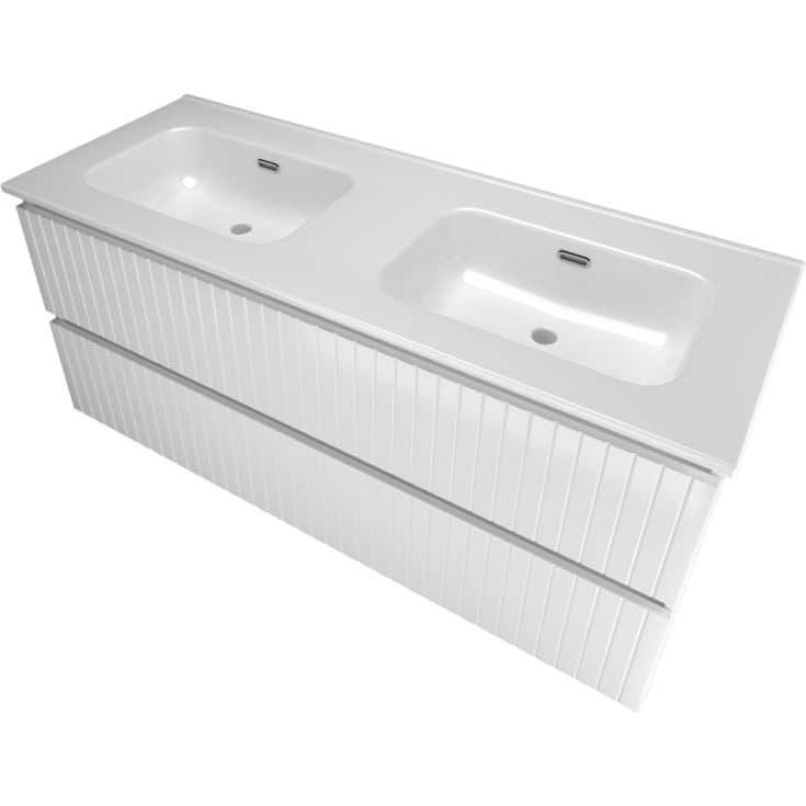 Sanibell Proline möbelpaket, 121x46 cm, vit högglans