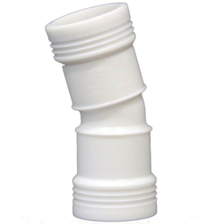 Wavin Wafix afløbsbøjning, 15°, Ø50 mm, plast, hvid