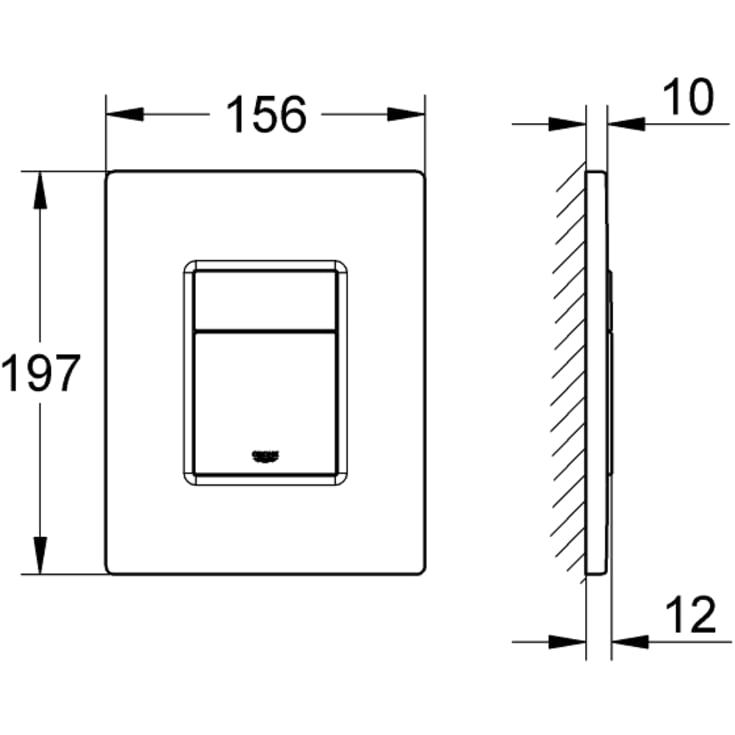 Grohe Skate Cosmopolitan betjeningsplade, krom