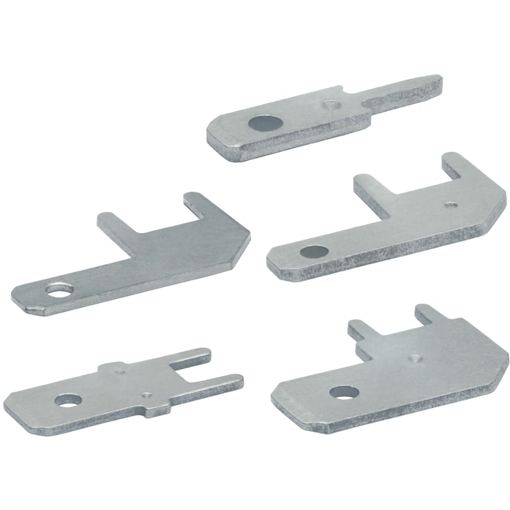 100 stk Spadesko til lodning 2,8 x 0,8 mm CuZn fortinnet