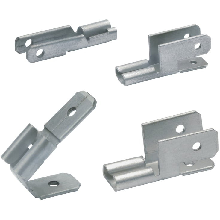 100 stk Stikfordeler 4,8 x 0,8 mm, CuZn fortinnet