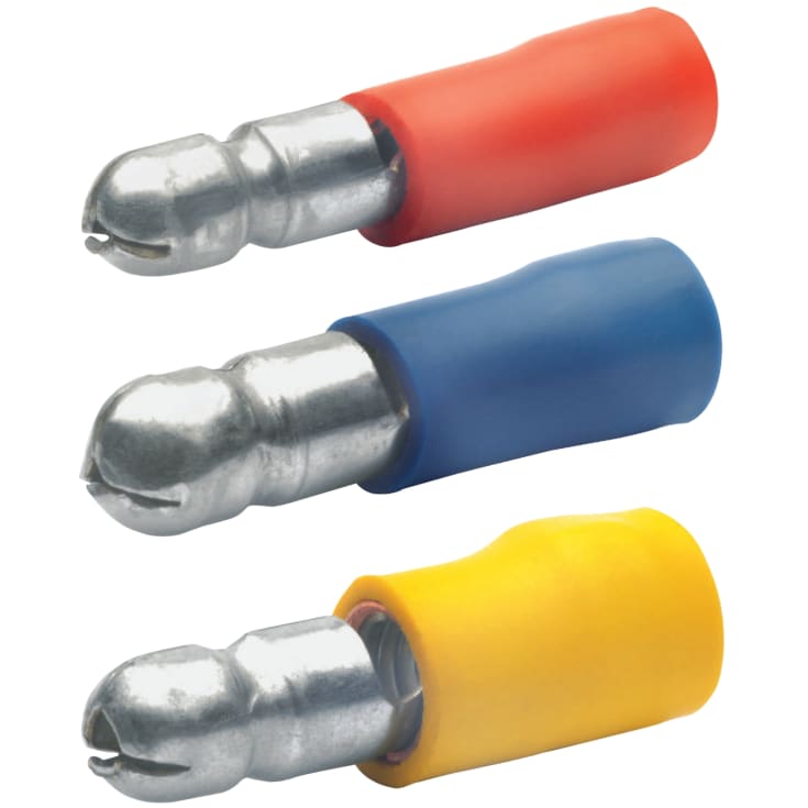 100 stk Forlængerstik Isoleret Ø 4 mm, 4-6 mm²