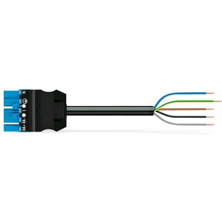 Anslutningskabel Cca Hane/fri 5-P Hona/fri 2m 5G1.50mm² blå kod I