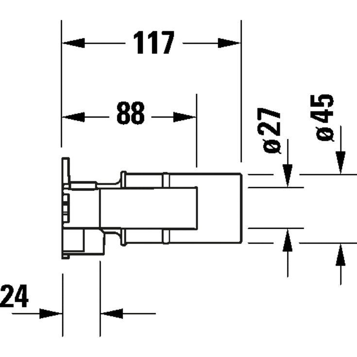 Duravit Bluebox indbygningsdel, håndvaskarmatur