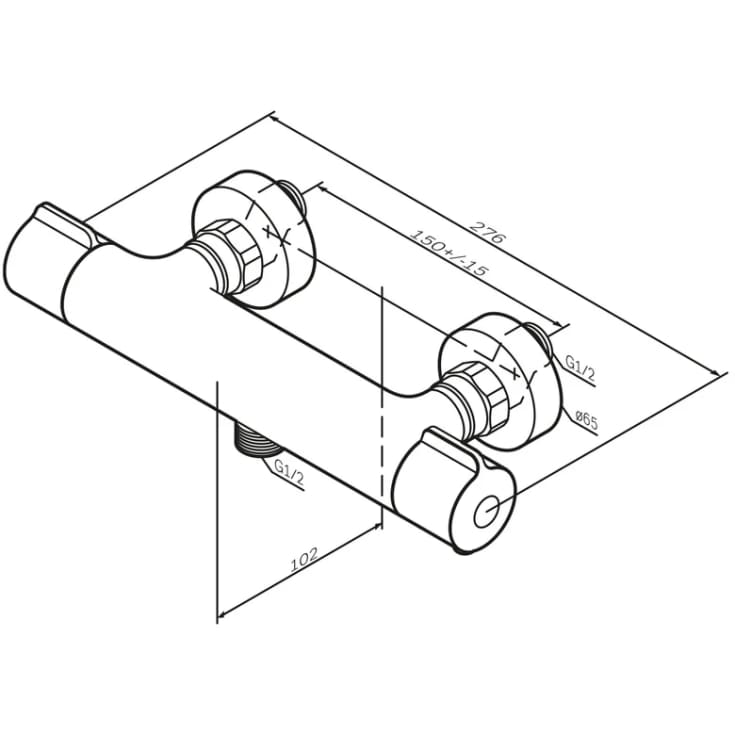 AM.PM Gem TMC brusearmatur, krom