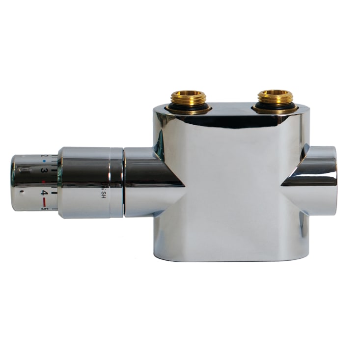 Purmo multiblok designventil ligeløbende, krom