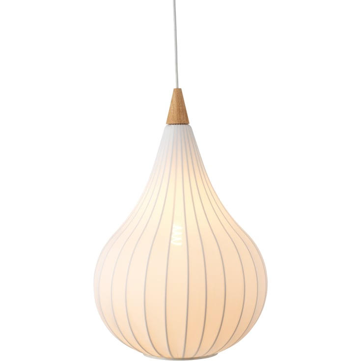 Halo Design Drops pendellampa, tyg, Ø38 cm