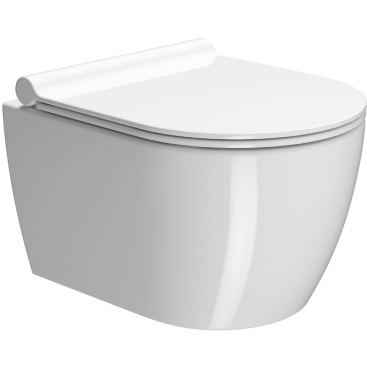 GSI Pura væghængt toilet, uden skyllekant, antibakteriel, hvid