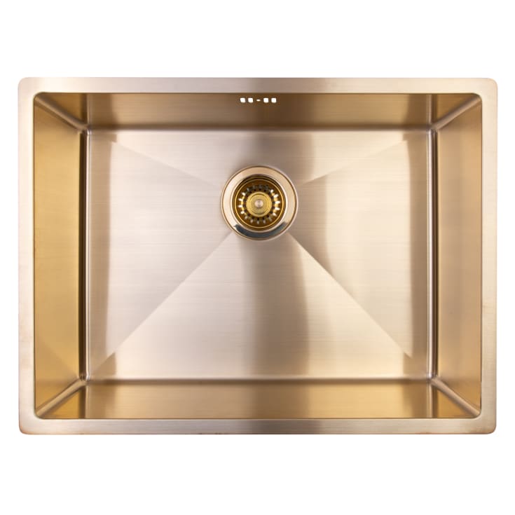 Secher Odense 550 køkkenvask, 57,8x42,8 cm, messing