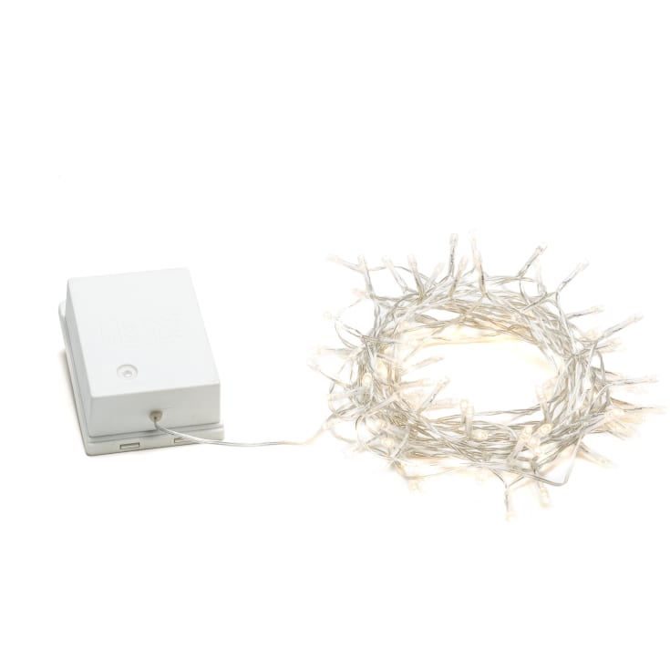 Konstsmide lyslenke utendørs, batteri, 80 varmhvite lys, 7,9 meter