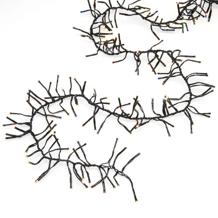 Konstsmide Cluster lyslenke utendørs, 960 fargede lys, 7,2 meter