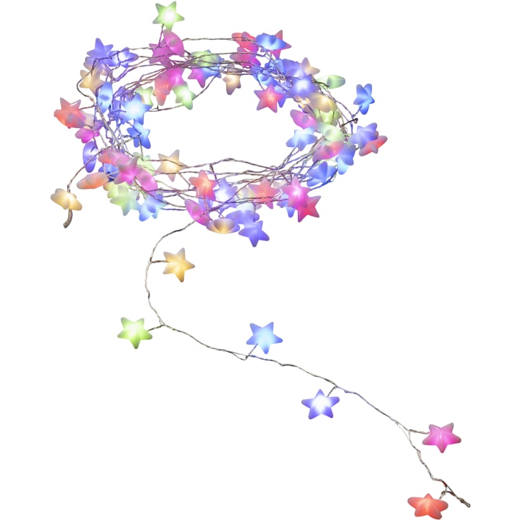 Konstsmide lyslenke, stjerner, 90 fargede lys