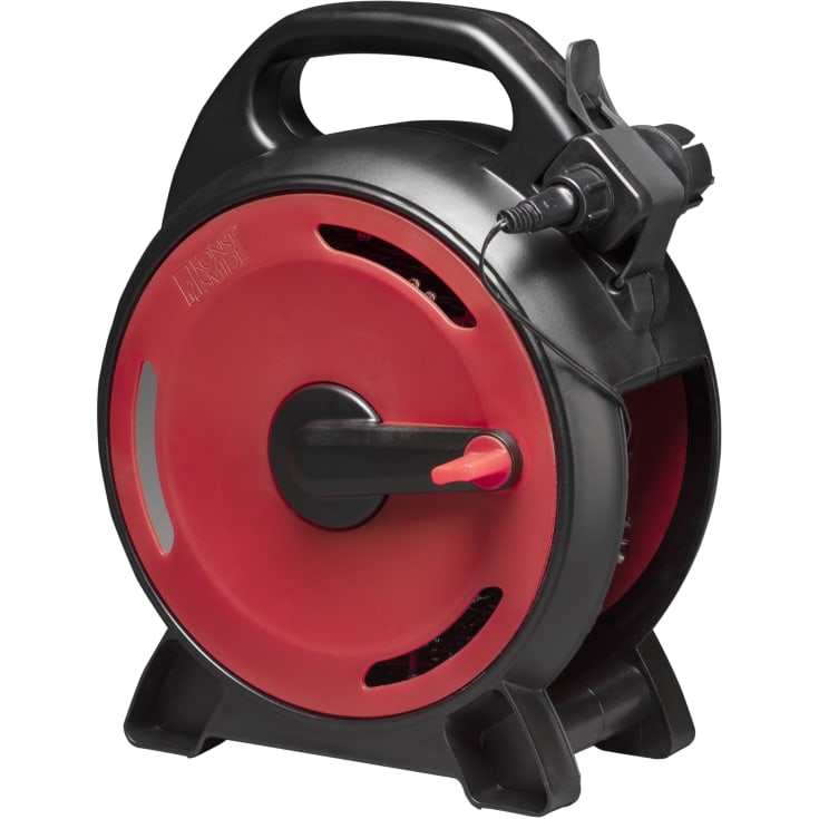 Konstsmide Cluster udendørs lyskæde på kabeltromle, 600 ravfarvede lys, 13,18 meter