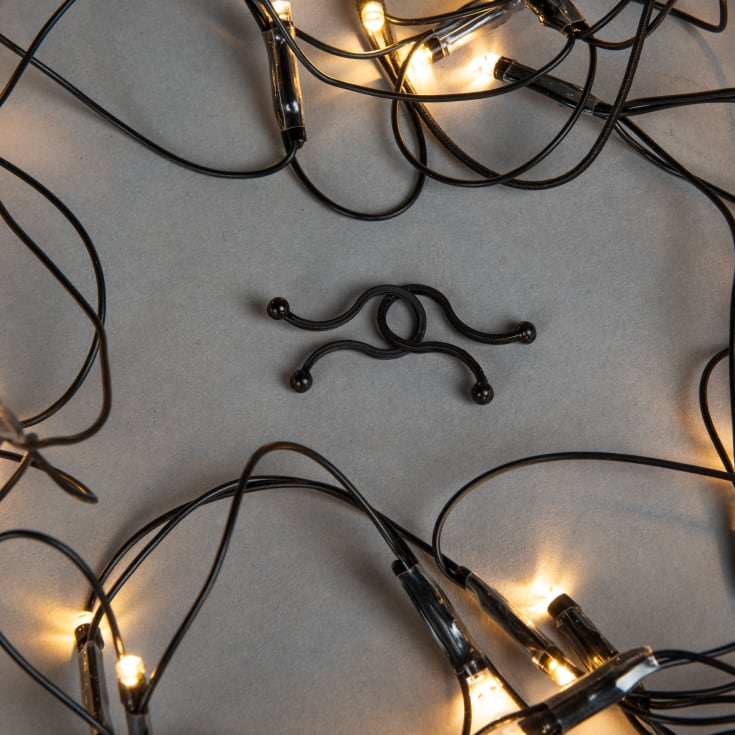 6 stk Konstsmide udendørs lysnet, 250 varm hvide lys, 100 x 250 cm