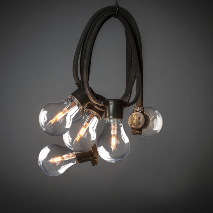 6 stk Konstsmide udendørs lyskæde, startsæt