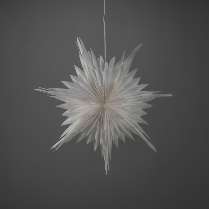 Konstsmide adventsstjärna med ljus, 60 cm, vit