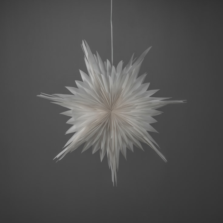 10 stk Konstsmide julestjerne med lys, 80 cm, hvid