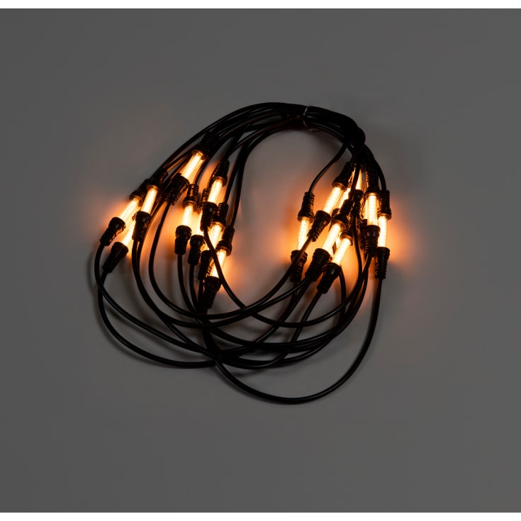 Konstsmide flaggstångsbelysning, 100 bärnstensfärgade ljus, 6,27 meter