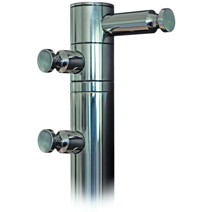 Kriss Uno håndklædetørrer, el, 148x3 cm, poleret rustfrit stål