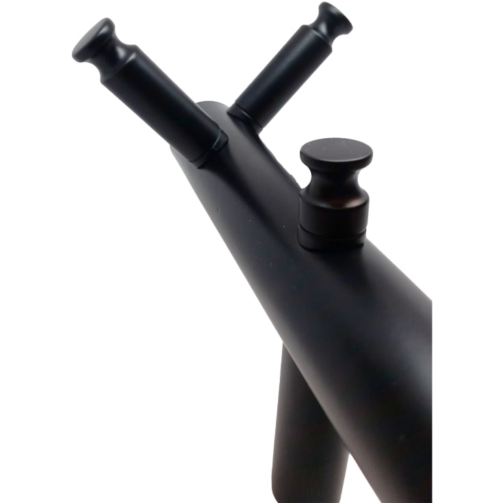 Kriss Uno håndklædetørrer, el, 148x3 cm, mat sort