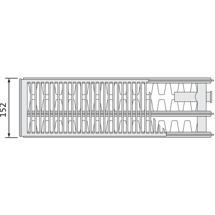 Purmo CV33 radiator, 30x80 cm, 10 m²