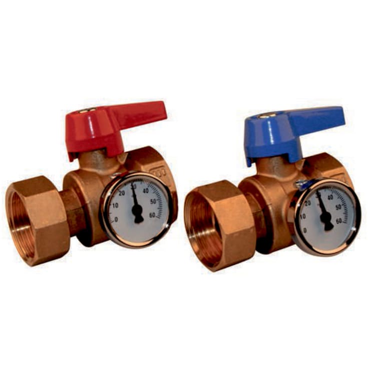 Roth kugleventilsæt 1", med termometer