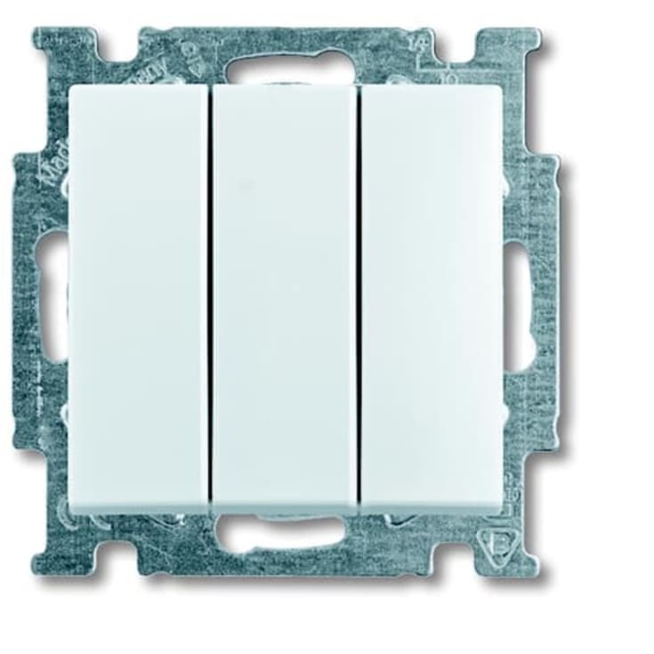 10 stk Basic55 Afbryder 3x1P mat hvid