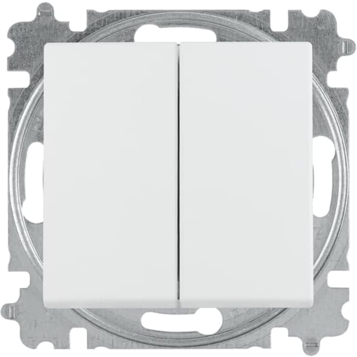 Basic55 Tryckbrytare dubbelblank vit 3521B-A8734594