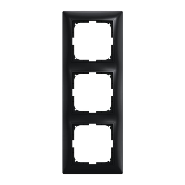 10 stk Basic55 Ramme 3 Moduler mat sort 2513-77-507