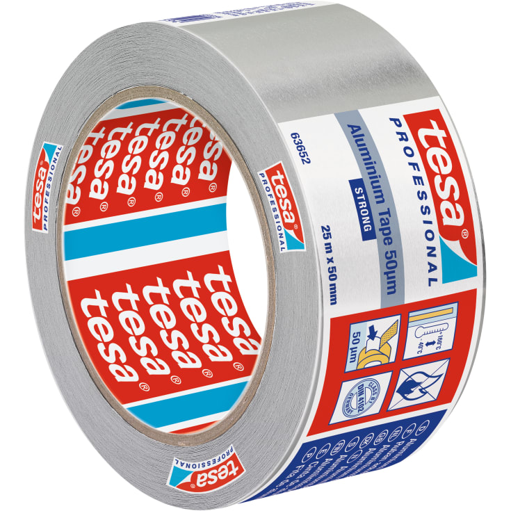 Tesa 63652 aluminiumstape, 50 mm, 25 meter
