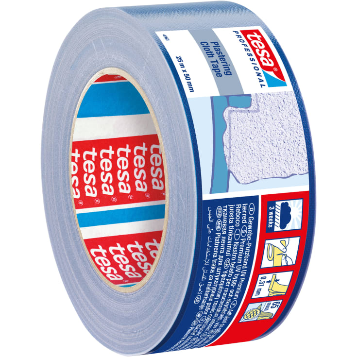 tesa lærredstape 4363 UV 50 mm x 25 m, blå