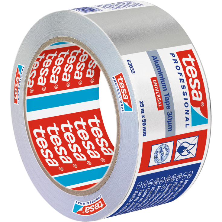 Tesa 63632 aluminiumtejp, 50 mm, 25 meter