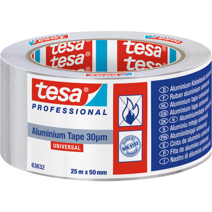 Tesa 63632 aluminiumtejp, 50 mm, 25 meter